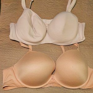 Bundle of 2 - Cacique white bra, Torrid nude bra - size 46D